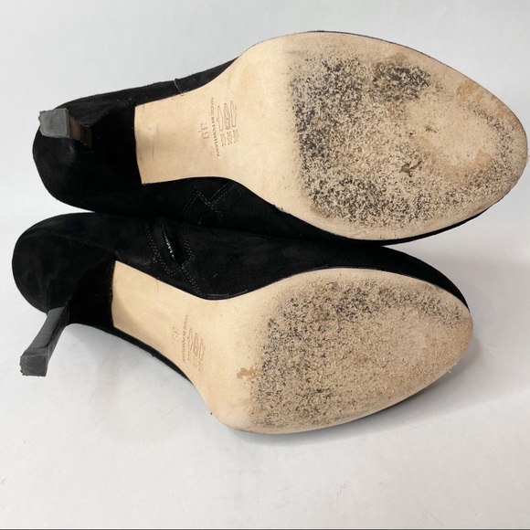 Emerson Fry Black Suede Platform Stiletto Ankle Bootie - Picture 9 of 11